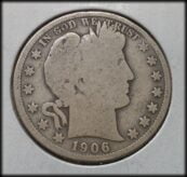 1906-D Silver Barber Half Dollar