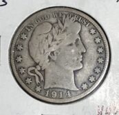 1914-S Silver Barber Half Dollar #2651