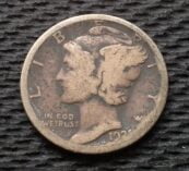 1921 Silver Mercury Head Dime