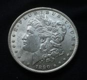 1890 Morgan Silver Dollar BU