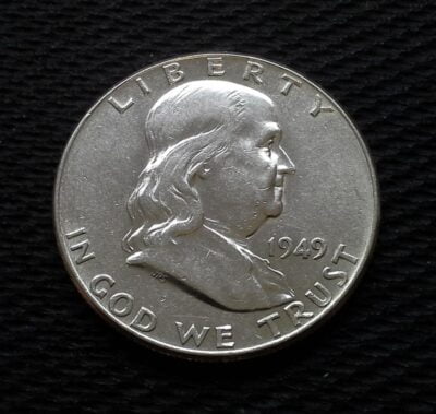 1949 Silver Franklin Half Dollar - AU