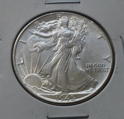1945 Silver Walking Liberty Half Dollar Choice AU