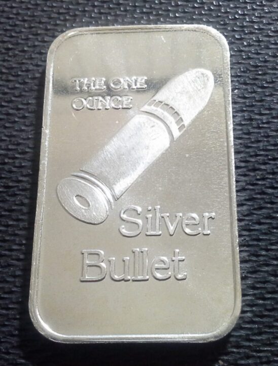 American Pacific Mint Early Plain Back Silver Bullet 1oz .999 Bar