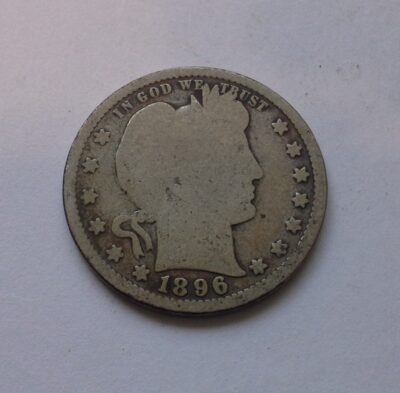 1896 Silver Barber Quarter - Good