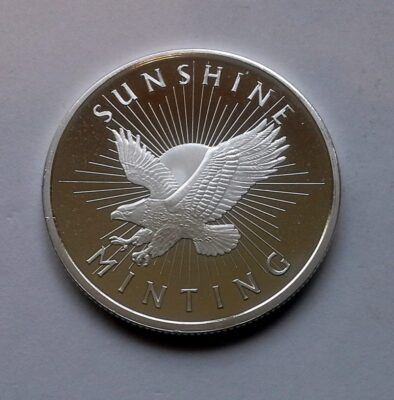 Sunshine Minting 1/2 Troy oz .999 Fine Silver Eagle Round