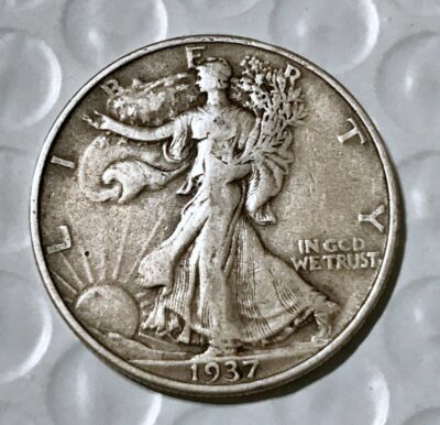 1937 Silver Walking Liberty Half Dollar VF