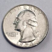 1954-D Silver Washington Quarter AU #3317