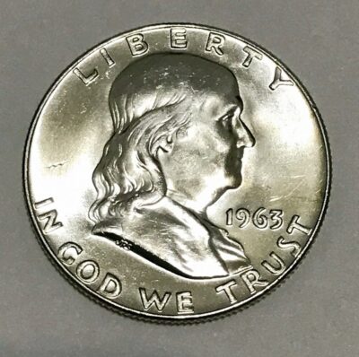 1963-D Silver Franklin Half Dollar #3887