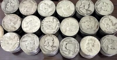 90% Silver Franklin Half Dollar - Avg Circulated 1948-1963 #5255