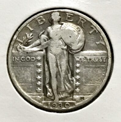 1930 Silver Standing Liberty Quarter #8266