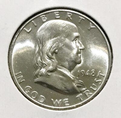 1948 BU Silver Franklin Half Dollar - FBL