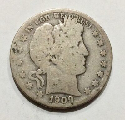 1909-S Silver Barber Half Dollar