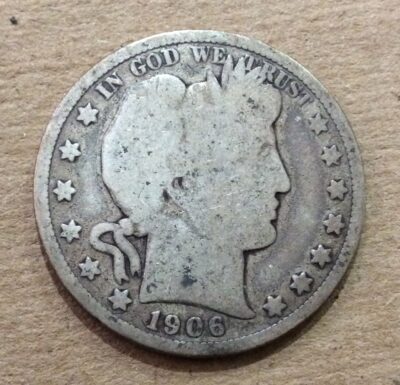 1906 Silver Barber Half Dollar