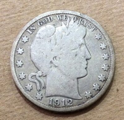1912 Silver Barber Half Dollar