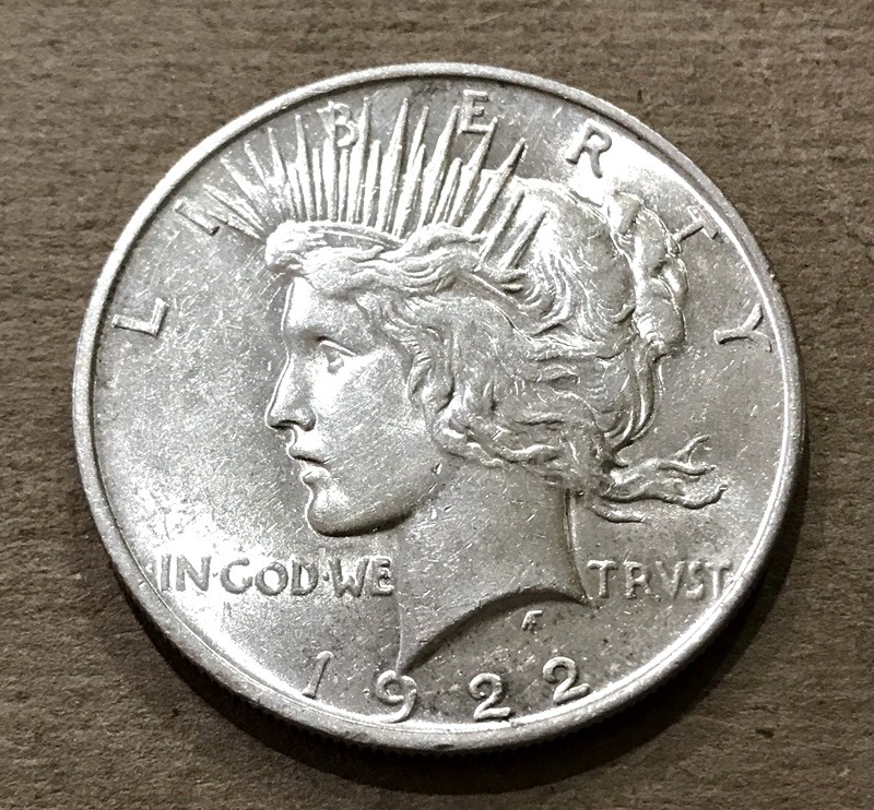 1922 US Silver Peace Dollar Collectible Investors
