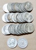 90% Silver Washington Quarters - Avg Circulated 1932-1964
