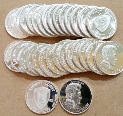 Vintage Liberty Lobby 1/2oz .999 Silver Andrew Jackson Round