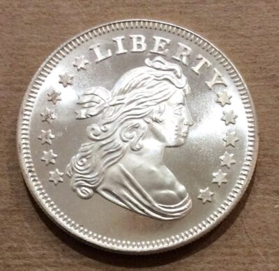 DT Mint Draped Bust Liberty 1oz .999 Fine Silver
