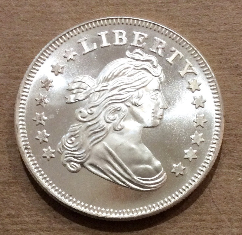 DT Mint Draped Bust Liberty 1oz .999 Fine Silver - Collectible