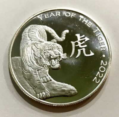 2022 Highland Mint Lunar Tiger 1oz .999 Silver Round