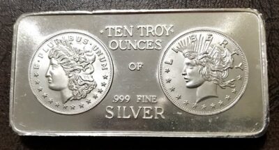 1980's Vintage Portland Mint 10oz .999 Silver Bar