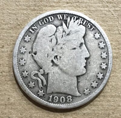 1908 Silver Barber Half Dollar G