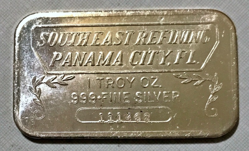 South East Refining Vintage 1 oz .999 Silver Bar - Collectible
