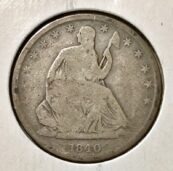 1840 O Seated Liberty Half Dollar 50c