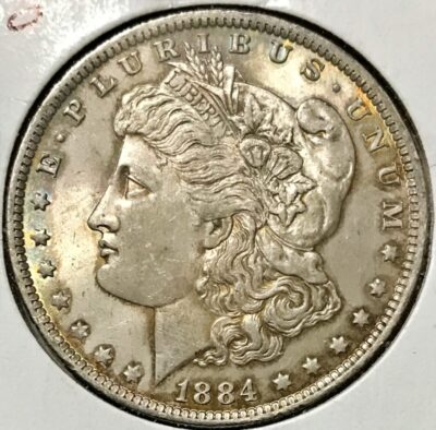1884-O Morgan Silver Dollar - AU+