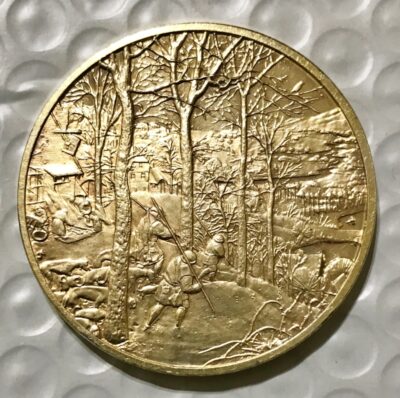 1974 Franklin Mint "The Return of the Hunters" 65.6g Sterling Medal