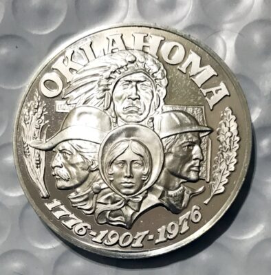 1973 Franklin Mint Oklahoma Bicentennial Sterling Metal