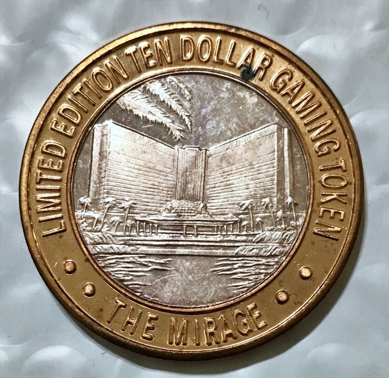 1995 Mirage Las Vegas $10 Silver Casino Token - Collectible Investors