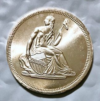 Seated Liberty Style Vintage 1 oz .999 Silver round