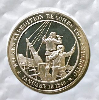 Rare 1970 Franklin Mint Wilkes Antarctic Round
