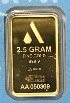 Arce Certified 2.5g .9999 Gold Bar