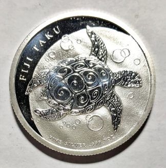 2013 Fiji Two Dollars - 1 oz .999 Silver Taku Hawksbill Turtle