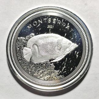 2021 Montserrat 1 oz .999 Silver Angelfish Coin
