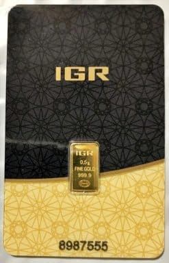 IGR Certified .5g .9999 Gold Bar