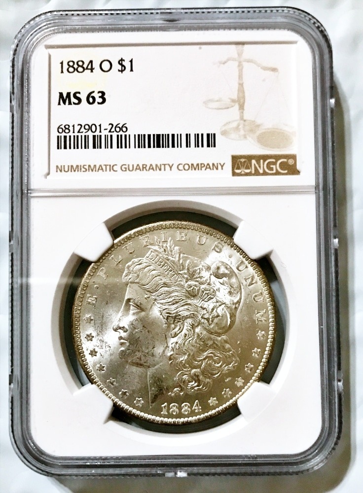 1884-O Morgan Silver Dollar NGC MS 63