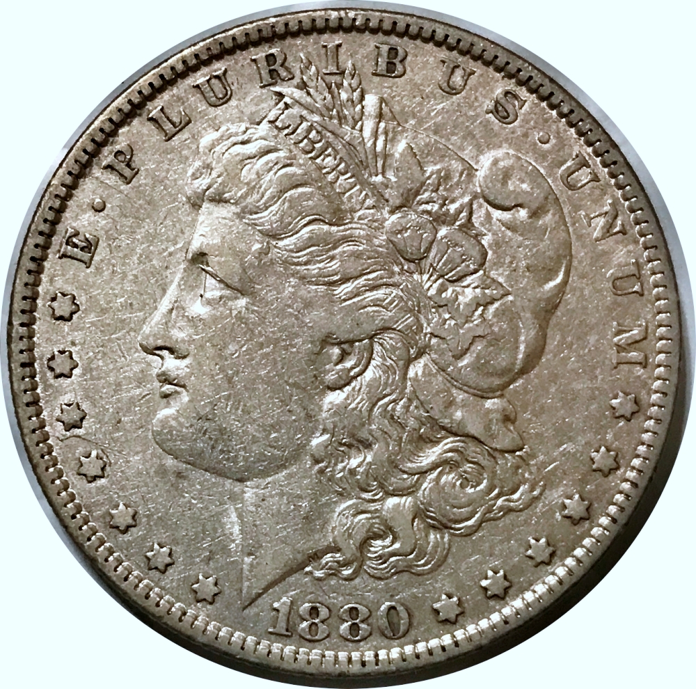1880-O Morgan Silver Dollar – VF